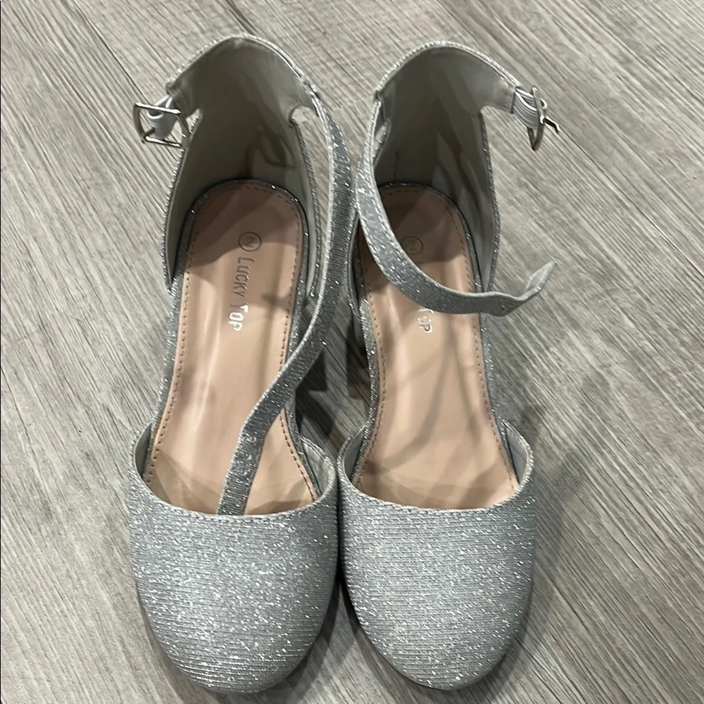 Silver Sparkle Dress Shoes